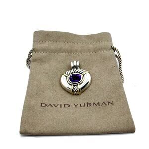 DAVID YURMAN 14K Gold & 925 Silver Renaissance Amethyst Enhancer Clip-On Pendant